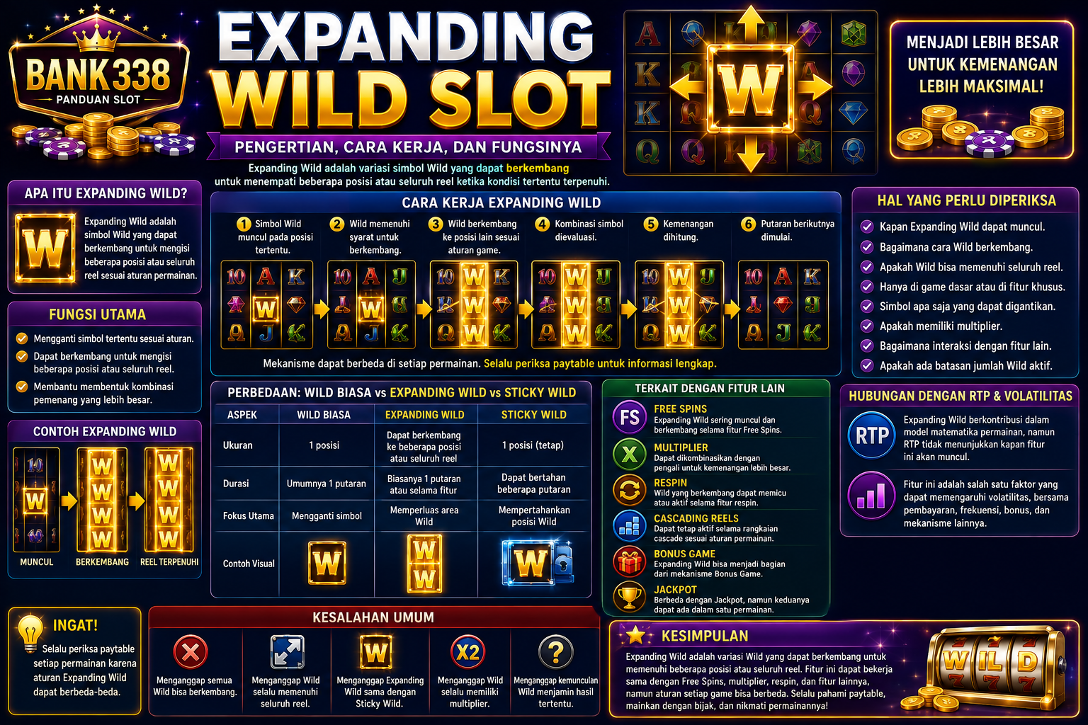 Expanding Wild Slot: Pengertian, Cara Kerja, dan Fungsinya