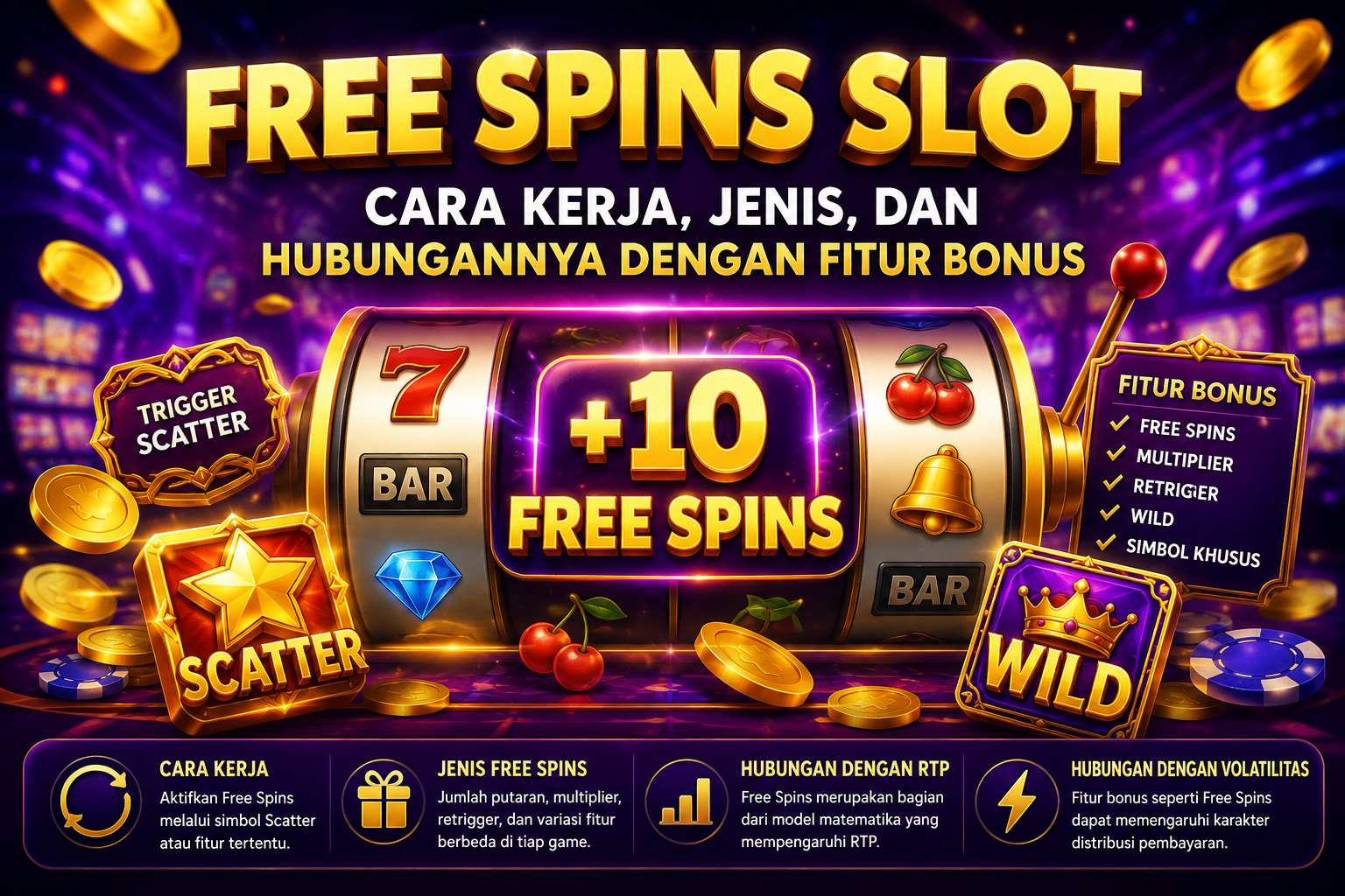 Apa Itu Free Spins Slot? Cara Kerja, Jenis, dan Hubungannya dengan Fitur Bonus