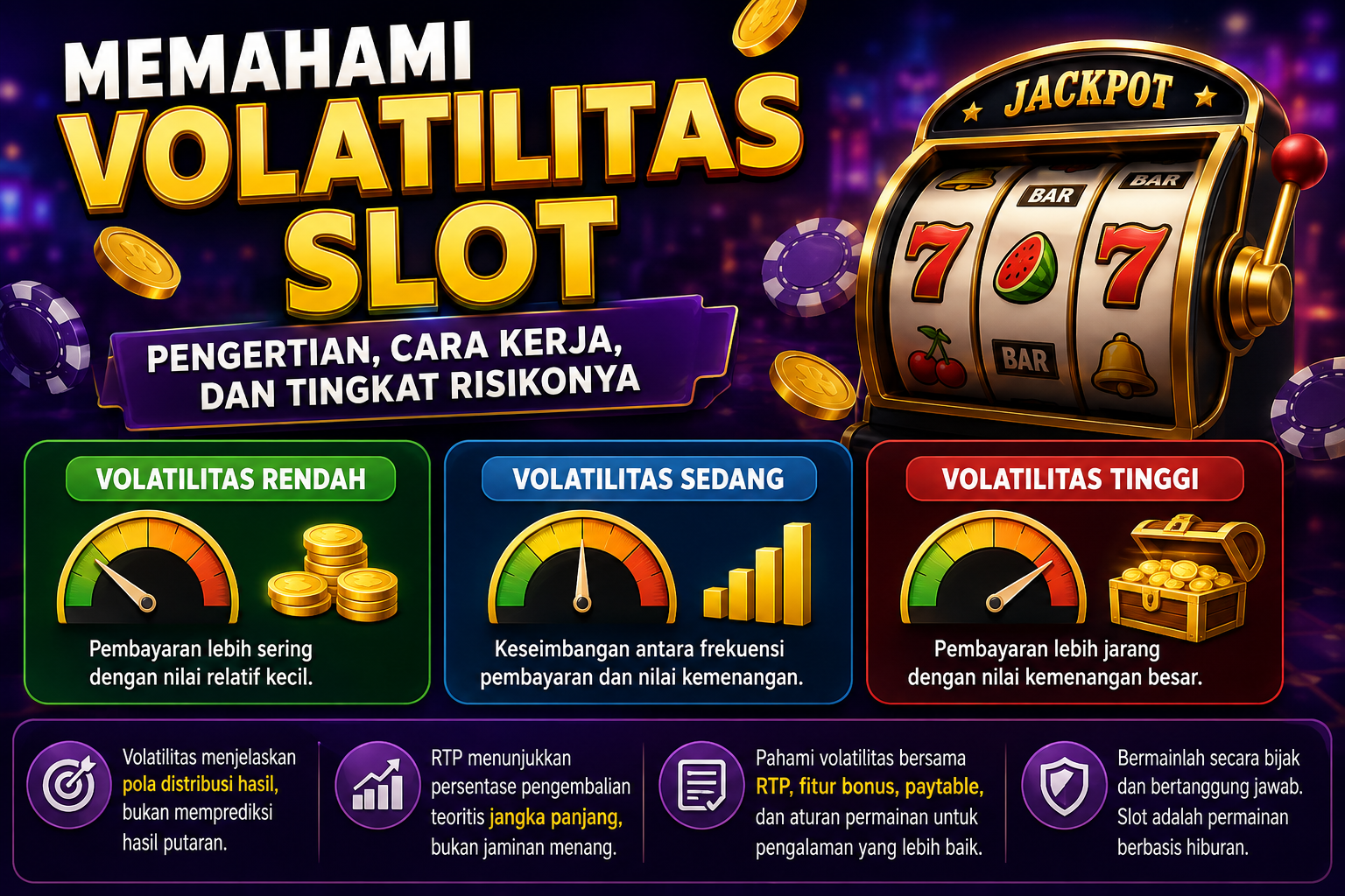 Memahami Volatilitas Slot: Pengertian, Cara Kerja, dan Tingkat Risikonya