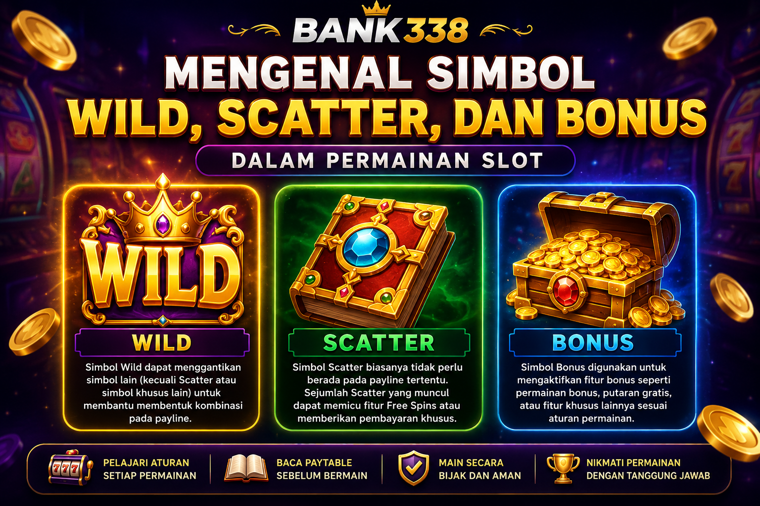 Mengenal Simbol Wild, Scatter, dan Bonus dalam Permainan Slot